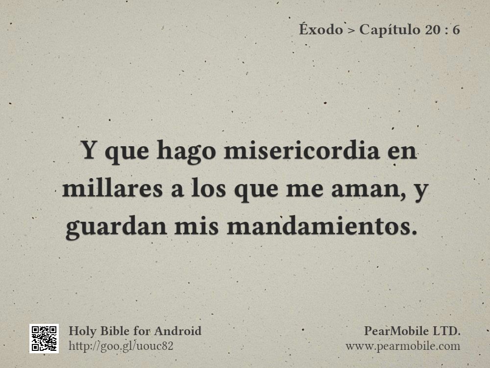 Éxodo, Capítulo 20:6